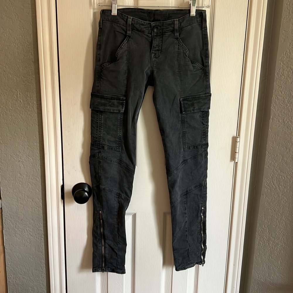 J Brand cargo pants “vintage black” color, size 24